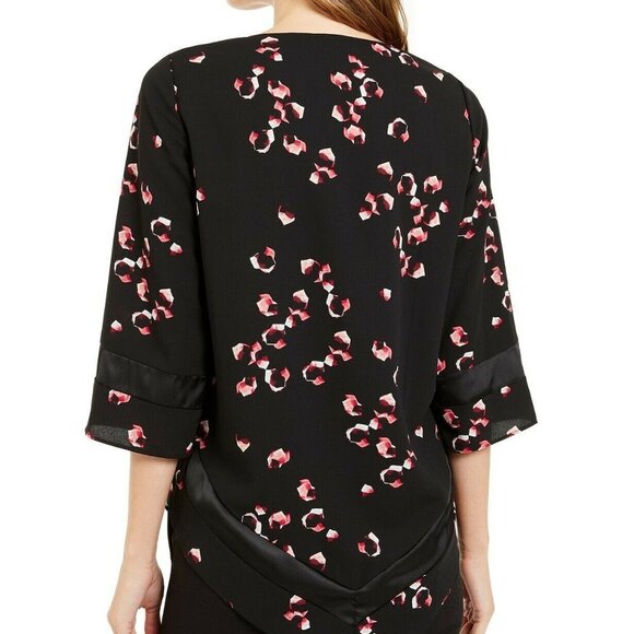 Alfani Charmeuse V-Hem Floating Geode Top Plus - Picture 2 of 6